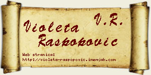 Violeta Raspopović vizit kartica